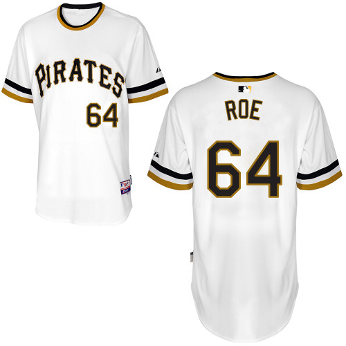Chaz Roe #64 Youth Baseball Jersey-Pittsburgh Pirates Authentic Alternate White Cool Base MLB Jersey